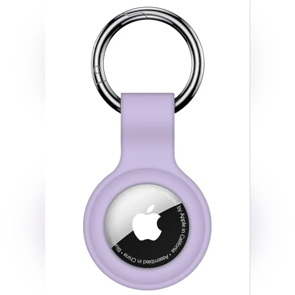 Lilac Keychain Air Tag Holder